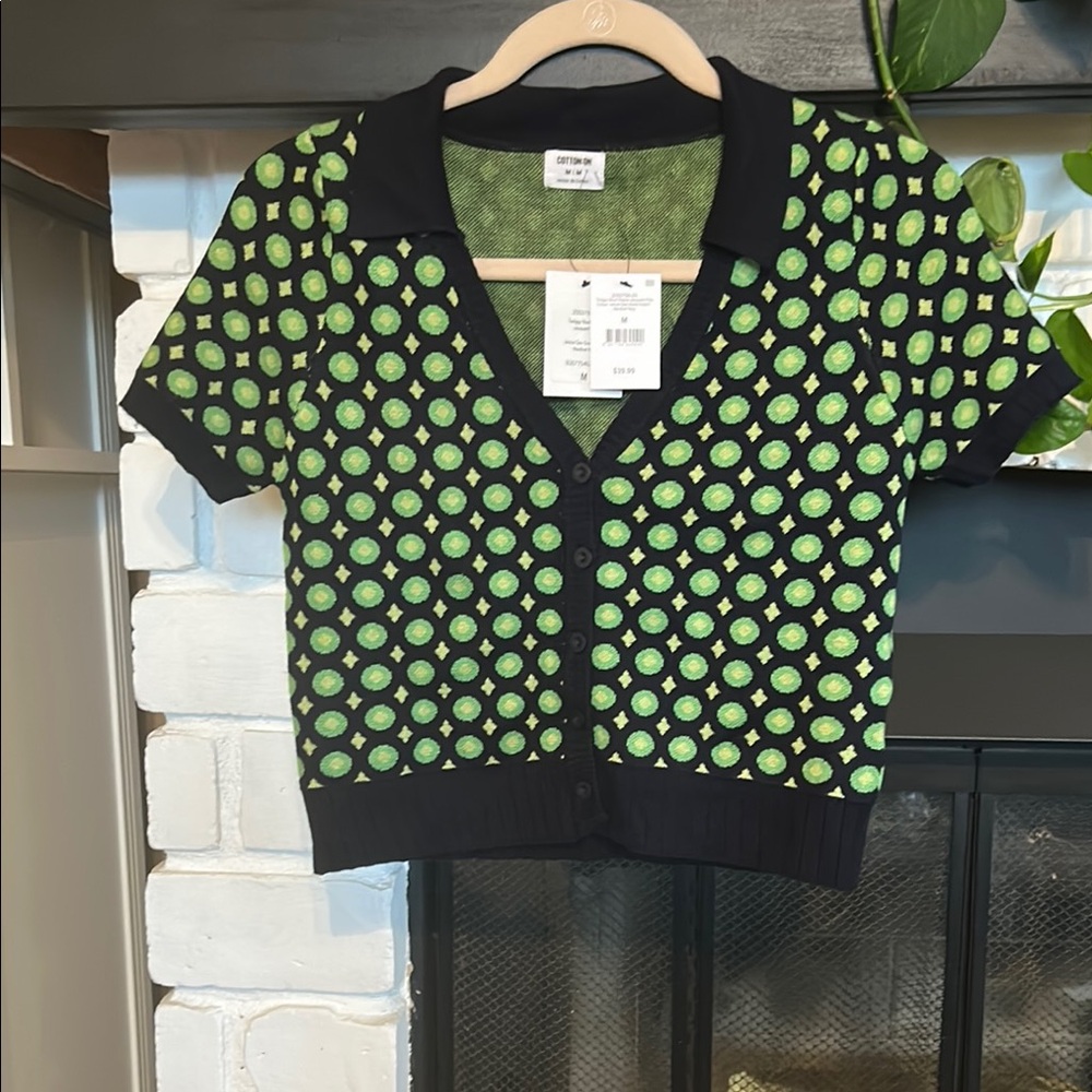 Cotton On Navy  and Green Cardigan